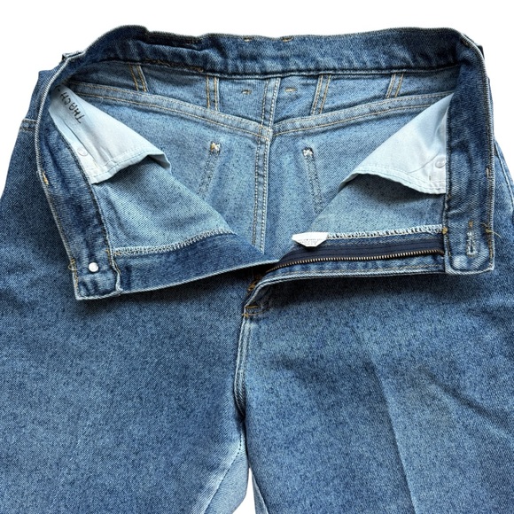 Vintage 80s 90s Lee Mom Jeans Womens 12 Blue Medium Wash High Rise Tapered Leg - Picture 5 of 11